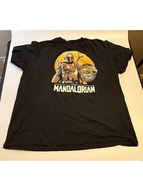 Star Wars The Mandalorian Grogu Graphic T-Shirt Men's Size 2XL Black